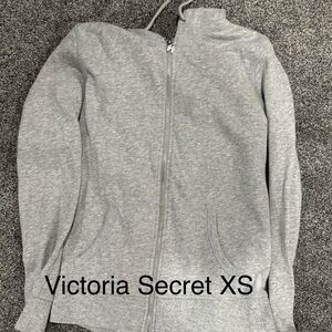 Victoria's Secret Heather Gray Zip-Up Hoodie